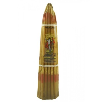 Candle burnt with Jerusalem fire (brown), 33 pcs in a bundle