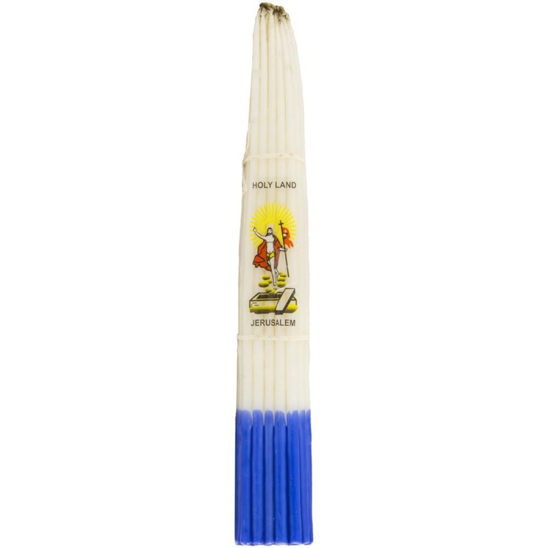 Candle burnt with Jerusalem fire (white), 33 pcs in a bundle