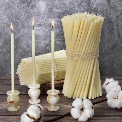 Beeswax Church Candles "Black & White" N140