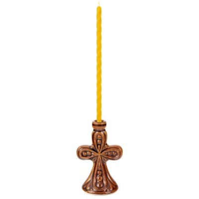 Ceramic Candle holder "Cross" big