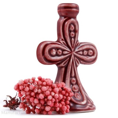 Ceramic Candle holder "Cross" big