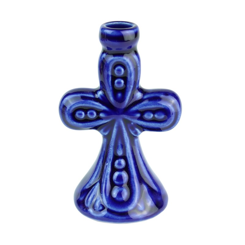 Ceramic Candle holder "Cross" big