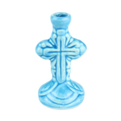 Ceramic Candle holder "Cross" small