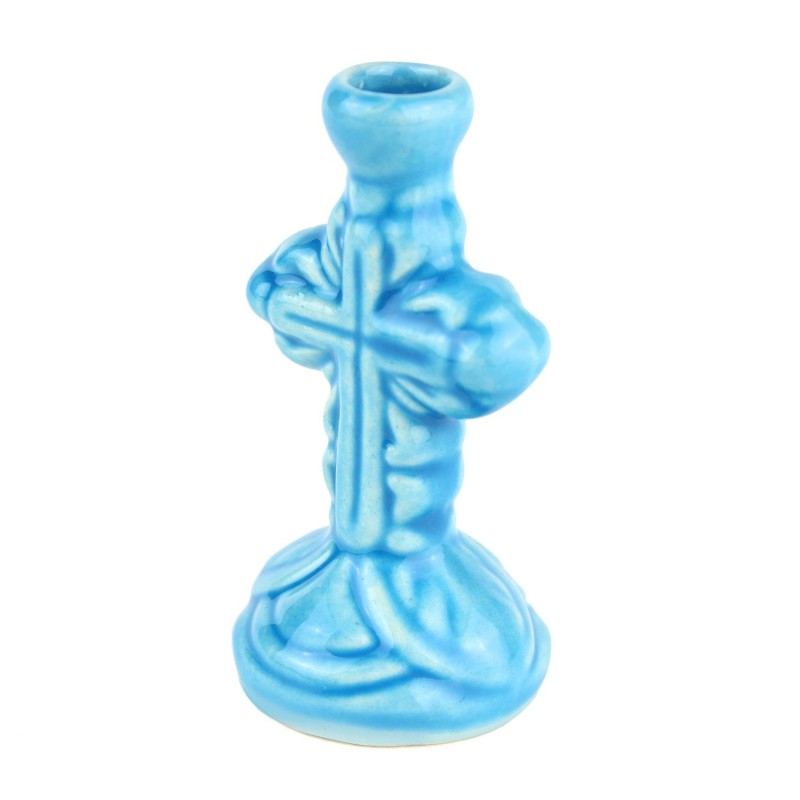 Ceramic Candle holder "Cross" small