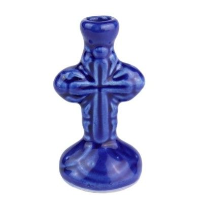 Ceramic Candle holder "Cross" small