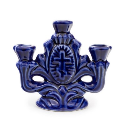 Ceramic Candle holder "Tee" blue