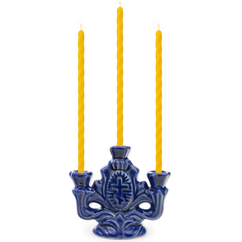 Ceramic Candle holder "Tee" blue