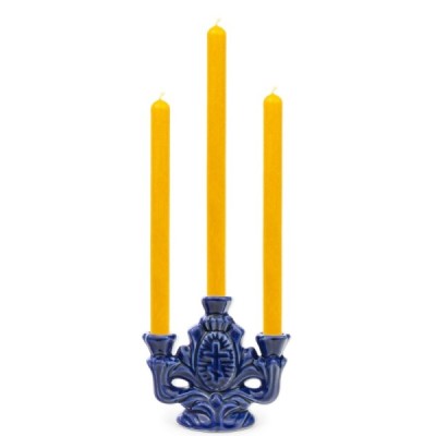 Ceramic Candle holder "Tee" blue