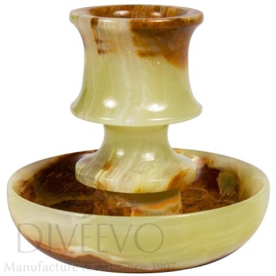 Onyx candle holder "Diveevo" 7 cm, with a saucer