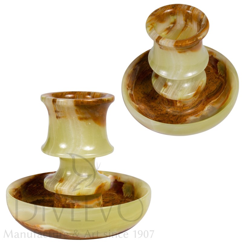 Onyx candle holder "Diveevo" 7 cm, with a saucer