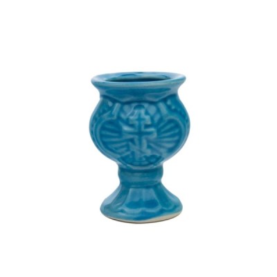 Ceramic Oil lamp "Ray" light blue