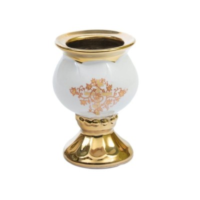 Ceramic Oil lamp "Cup" small, white