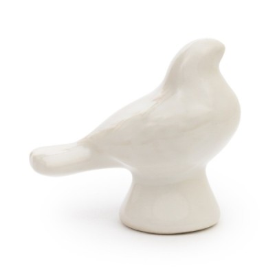 Ceramic extinguisher for candles “Bird”, white