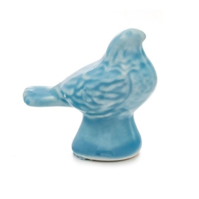 Ceramic extinguisher for candles “Bird”, light blue