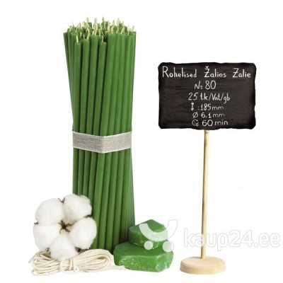 Diveevo Green Beeswax Church Candles N80