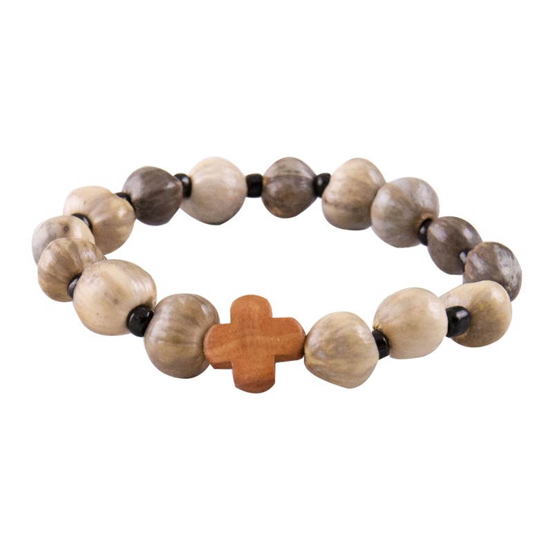 Браслет "Слезы Богородицы", бусенник, самшит