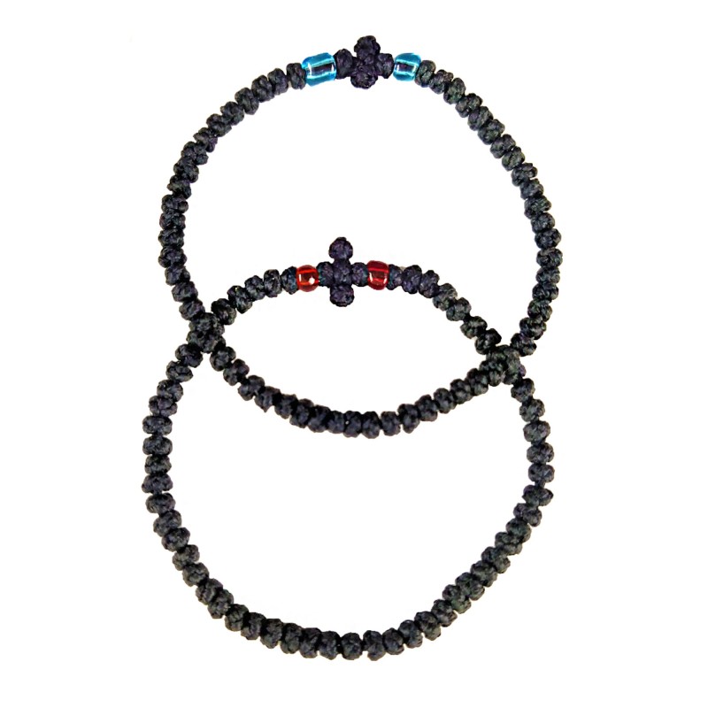 Браслет IC. XC .NIKA (Иисус Христос побеждает), Комбоскини, детский, цвет черный