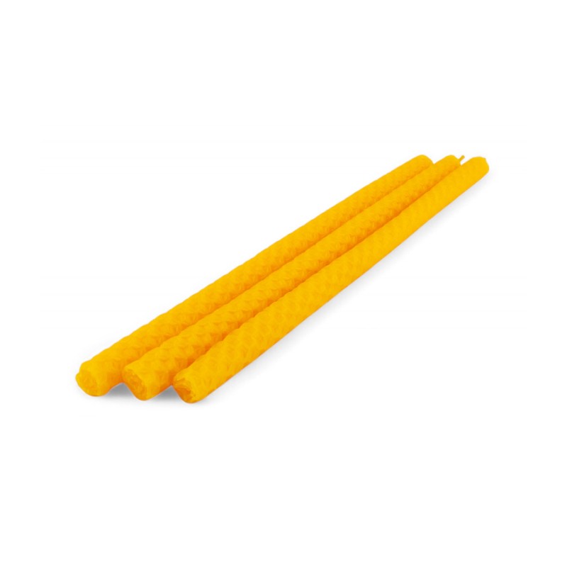 Свечи из вощины, желтые (3 свечи)