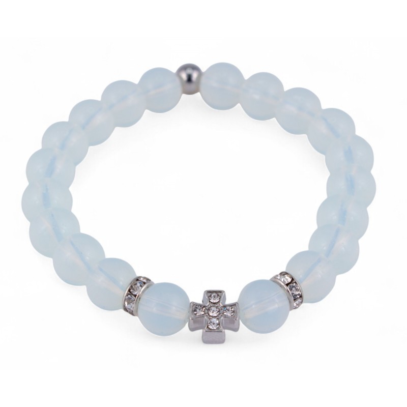 Браслет Опалит (Лунный камень) Крест