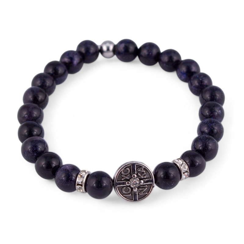 Браслет Золотой песок синий IN XC Nika