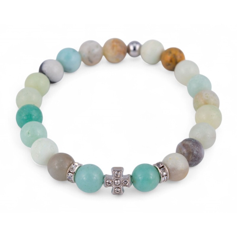 Браслет Амазонит Крест