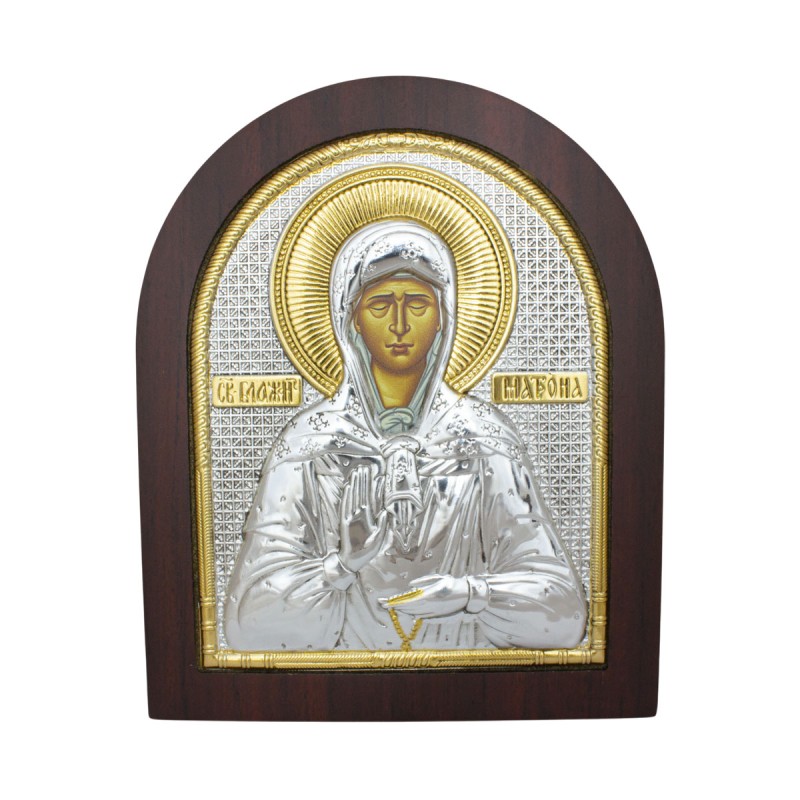 Икона Святой Матроны Московской 147*180 см в серебре