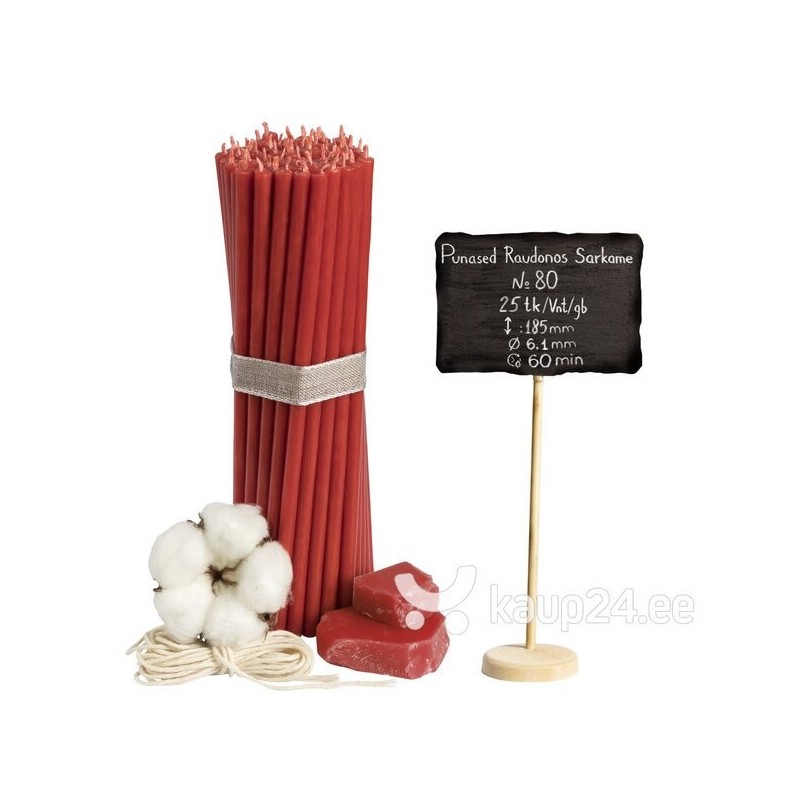 Diveevo Red Beeswax Church Candles N80