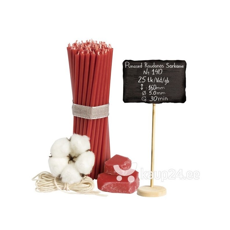 Diveevo Red Beeswax Church Candles N140