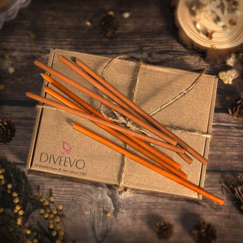 Orange Beeswax Candles N80