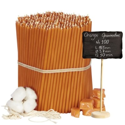 Orange Beeswax Candles N100