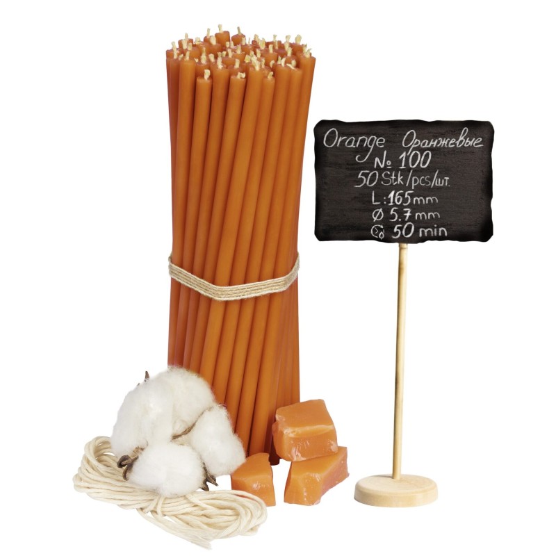 Orange Beeswax Candles N100