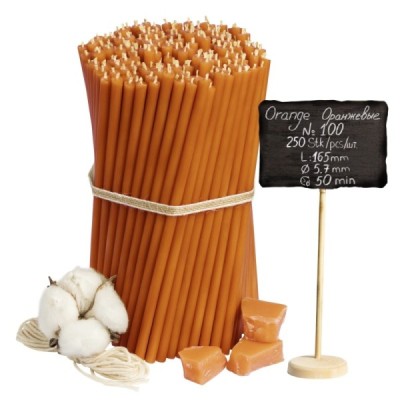 Orange Beeswax Candles N100