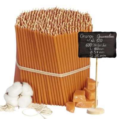 Orange Beeswax Candles N120