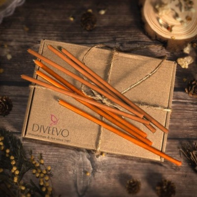 Orange Beeswax Candles N140