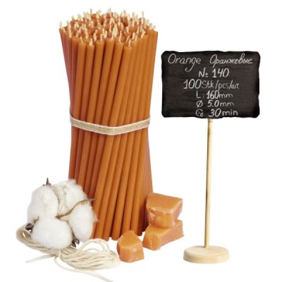 Orange Beeswax Candles N140