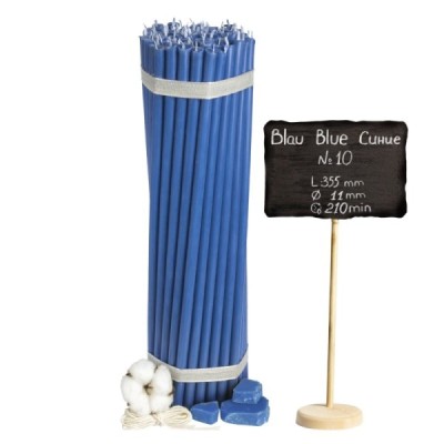 Diveevo Blue Beeswax Church Candles N10