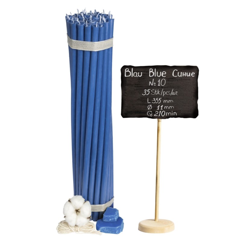 Diveevo Blue Beeswax Church Candles N10