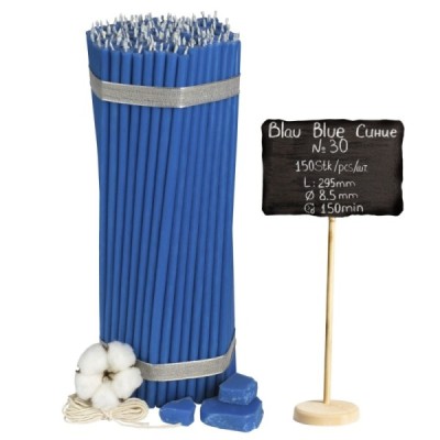 Diveevo Blue Beeswax Church Candles N30