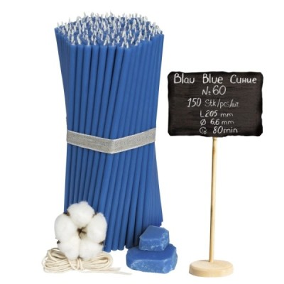 Diveevo Blue Beeswax Church Candles N60