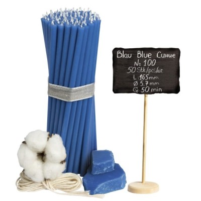 Diveevo Blue Beeswax Church Candles N100