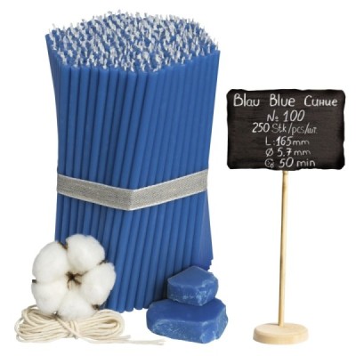 Diveevo Blue Beeswax Church Candles N100