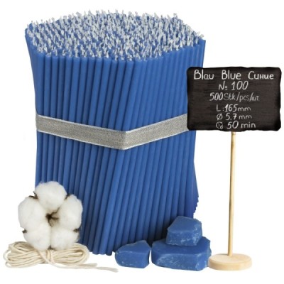 Diveevo Blue Beeswax Church Candles N100