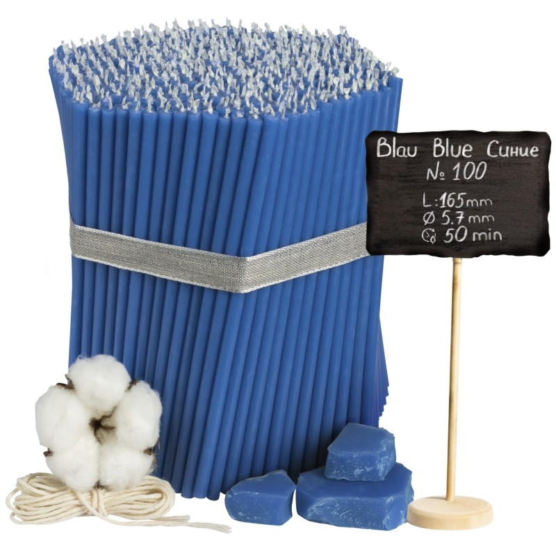 Diveevo Blue Beeswax Church Candles N120