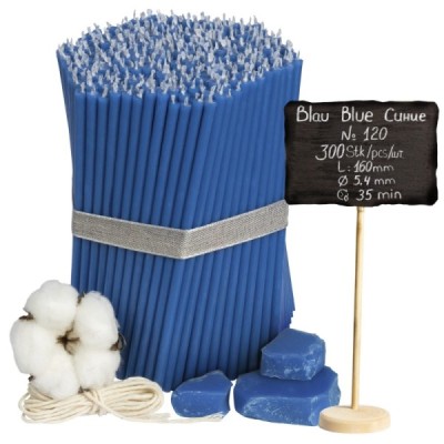 Diveevo Blue Beeswax Church Candles N120