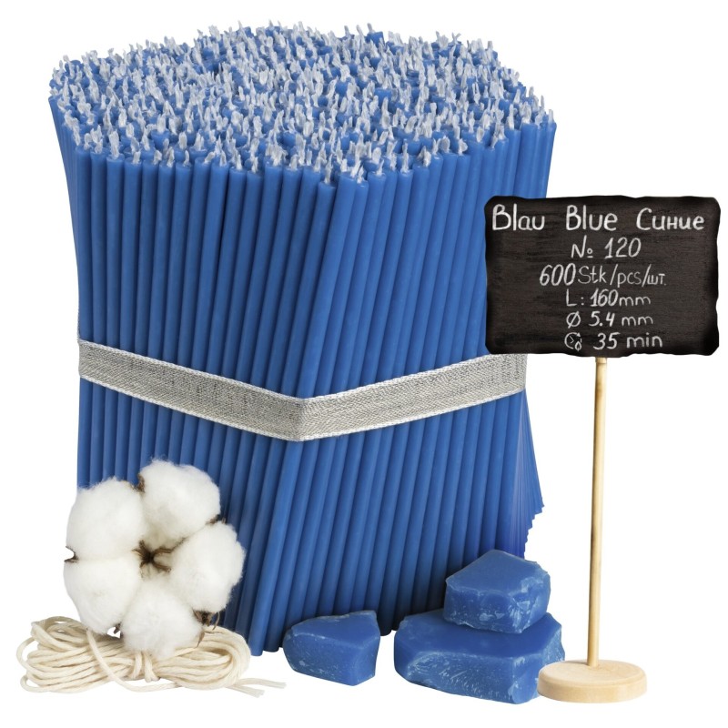 Diveevo Blue Beeswax Church Candles N120