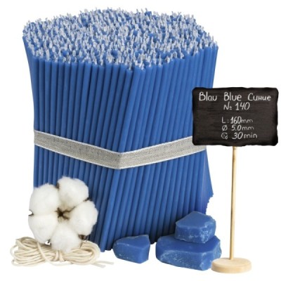 Diveevo Blue Beeswax Church Candles N140