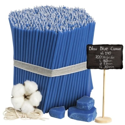 Diveevo Blue Beeswax Church Candles N140