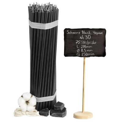 Diveevo Monastery Black Beeswax Candles N30