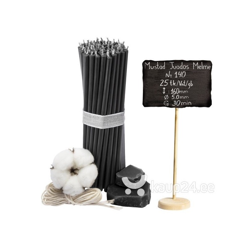 Diveevo Monastery Black Beeswax Candles N40