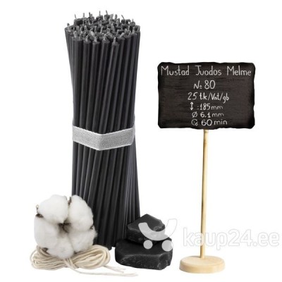 Diveevo Monastery Black Beeswax Candles N80